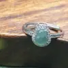 Anillo de Calabaza de Jadeíta Birmana Natural Grado A para Mujer, Nuevo Estilo Chino Diversidad Nacional, Artículo 9028