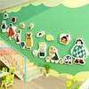 Decoración de Pared para Jardín de Infantes con Tema "Bosque del Perro Negro" - Materiales Terminados para Decoración de Salón Cultural, Escaleras y Pasillos