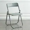 Silla Plegable de Plástico, Silla para Uso Doméstico con Respaldo, Silla Popular para Fotos, Silla de Comedor para Dormitorio, Silla Plegable para Oficina de Conferencias, Taburete Plegable para Exteriores