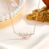 Sterling Silver 925 Simples Orelha de Trigo Colar de Prata Moda Feminina Luz de Luxo Elegante All-match Clavícula Cadeia Orelha Feminina Estilo Paz