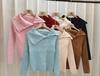 Suéter off-shoulder off-shoulder de alta qualidade para mulheres no outono e inverno engrossado atmosfera de desgaste ao ar livre sensação slim-fit sexy bottom top de malha