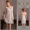 Vestido Pijama de Verano 2026 para Mujer con Tirantes Finos de Encaje y Volantes, Copas Extraíbles, Dulce Camisón de Malla