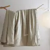 Estilo Wabi-Sabi Minimalista Rústico Algodón y Lino Transpirable Relleno de Fibra de Soja Li Guanqi Edredón Delgado Individual/Doble Lavable a Máquina para Aire Acondicionado
