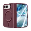 Adequado para Capa de Celular iPhone Duo, Apple 18 Dobrável Sucção Magnética Couro Liso Capa Protetora Frontal e Traseira com Película Integrada, Transfronteiriço