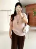 Top de punto para mujer talla grande, cuello semi-alto, manga media, colección otoño 2026, capa base fina y adelgazante para mujeres talla grande
