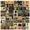 100 Pósters Retro de Rock Clásico. Pegatinas de Graffiti. Pegatinas Impermeables para Guitarra, Cuaderno, Equipaje