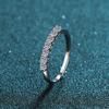 Siete Anillos de Princesa: Anillos de Moissanita de Nicho para Mujer, Joyería de Plata de Ley 925, Joyería al por Mayor Transfronteriza, Apilables