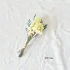 Buquê de flores secas de gipsofila, grama de cristal, decoração de carro, pequeno buquê de rosas, enfeite de mesa, material de flor eterna DIY