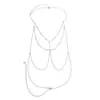 Cadena de Pecho Caliente y Sexy Transfronteriza Europea y Americana con Borla de Pedrería Cadena Corporal de Verano Cadena Corporal Sexy Cadena para Bikini