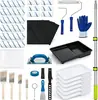 Venta caliente transfronteriza dropshipping rodillo pincel herramienta de pintura juego de rodillo de 29 piezas 4/ 9 pulgadas