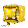 Globo de película de aluminio para póquer transfronterizo, dados, globo de película de aluminio, negro, melocotón, rojo, melocotón, cuadrado, forma de ciruela, bola de película de aluminio