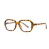 Gafas Mágicas Poligonales Anti-Luz Azul Estilo Vintage Sin Maquillaje para Rostros Redondos, Mismo Estilo que en Xiaohongshu, Gafas con Montura para Mujer