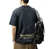 2025 Nueva Camiseta de Manga Corta para Hombre con Estampado de Marca de Moda de Verano Estilo Algodón Pesado Americano Cómoda y Versátil Camiseta de Cuello Redondo