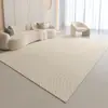 Alfombra de Velour de Cristal Color Crema para Sala de Estar, Dormitorio, Tienda Completa, Alfombra para Mesa de Café, Hogar, Absorbente de Agua, Resistente a la Suciedad, Antideslizante, Generación de una Pieza