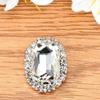 Octogonal vidrio cosido a mano garra taladro cristal vidrio garra cadena bolsa cuatro agujeros enhebrado decorativo taladro lazo flor accesorios