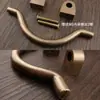 Nova Gaveta Chinesa Puxador de Cobre Puro Espesso Durável Duplo Furo Armário Antigo Todo Cobre Simples Retro Ferragem Puxador