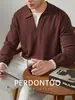 Alta Inteligência Confortável para o Dia a Dia Tricô Falso de Duas Peças Cor Contrastante Gola V Tricô Anti-Pilling Preguiçoso Masculino Outono e Inverno