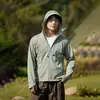 Ropa de Protección Solar 2025 Verano Nueva Ropa de Protección Solar de Seda de Hielo para Mujer con Capucha Protección UV Ropa Versátil de Piel de Hielo para Hombre