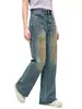 Nuevos Jeans Retro Americanos para Mujer Primavera y Otoño 2026, Pantalones Rectos Holgados Adelgazantes, Cintura Alta con Aspecto Vintage Salpicado de Tinta