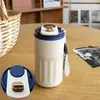Taza termo para café con pantalla de temperatura, taza termo de agua de regalo, taza de viaje portátil de alta estética, taza simple nueva de acero inoxidable