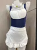 Lencería de Sirvienta Talla Grande Estilo Nuevo, Atuendo Puro de Sirvienta Pasión con Encaje, Uniforme Seductivo para Discoteca