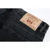 ANSWER ME Jeans rectos holgados estilo americano en negro y gris para hombres y mujeres, pantalones vaqueros casuales con lavado pesado K415