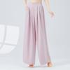 Pantalones de Práctica de Danza Clásica para Mujer, Estilo Nuevo, Pantalones Anchos de Satén con Pliegues Sueltos, Moda de Danza China Casual Fluidos
