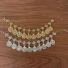 Pulseiras e Tornozeleiras Vintage de Moedas Transfronteiriças, Joias Esculpidas em Metal para Dança Indiana, Acessórios Personalizados Europeus e Americanos, Acessórios Femininos Tendência de Comércio Exterior