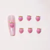 Decoraciones de Arte para Uñas de Dibujos Animados de Fresas de Tamaños Mixtos Accesorios Pequeños de Resina Accesorios para Decoración de Uñas, Aretes, Pasadores para el Cabello DIY 3D