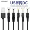 Cable de Carga de Orificio Redondo 5Vcc Cable de Alimentación USB a Interfaz Dc5.5/3.5/2.5/4.0/2.0Mm Fuente de Alimentación CC