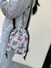 Bolsa de Tecido Chanfrada com Cordão Bolsa de Ombro Estilosa Tipo Balde Bolsa de Lona Jacquard Borboleta Estilo Nacional Bolsa Transversal Grande Capacidade para Mulheres
