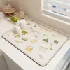 Esterilla Drenante Especial para Lavado de Platos de Cocina, Esterilla Antideslizante para Tazones y Platos con Aislamiento Térmico para Uso en Hogar y Restaurante, Esterilla Absorbente para Encimera de Fregadero