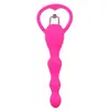 Plug Anal de Silicona Cuentas Vibrantes Vibrador Anal Masaje Trasero Masturbación para Uso Divertido para Adultos
