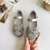 Zapatos de Princesa de Cuero para Niñas 2026 Nuevos Zapatos de Una Sola Correa Corte Bajo Zapatos de Cristal para Niñas Flor de Boda Vestido Formal Performance