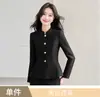 Blazer de alta gama transfronterizo, elegante y chic para otoño e invierno, traje de manga larga estilo diosa con pantalones acampanados, atuendo profesional de moda
