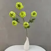 Flores artificiales para bodas, 6 cabezas de exquisitas peonías, para arreglos de pasillo de salón de bodas, decoración del hogar y centros de mesa; materiales para flores artificiales para exportación