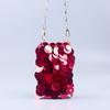 Bolso para teléfono móvil vertical con aro colgante hecho a mano con lentejuelas explosivas de PU estilo coreano 2022, bolso bandolera de hombro con lentejuelas de moda