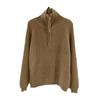 Diseño de Punto con Cuello Alto y Media Cremallera para Mujer Otoño e Invierno 2024 Nuevo Estilo Holgado y Perezoso Versátil Top de Punto para Mujer