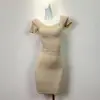 Novedades de Dongdaemun, Corea: Vibras de Protagonista Femenina Estilo Coreano, Estilo Chica Caliente Pura y Sexy, Vestido Bodycon de Cuello en U Adelgazante