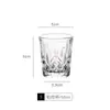 Vaso de chupito de vidrio de 50 ml, Taza de un trago, Copa imperial de tres patas, Copa de vino blanco con diseño, Vaso grabado engrosado de 0,05 kg