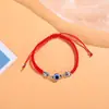 Pulseira Hamsa olho azul de olho de demônio do mal e olho de tartaruga tecida à mão, pulseira da sorte, best-seller transfronteiriço