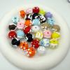 Cuentas acrílicas pintadas a mano de venta caliente 16 mm color hechas a mano diy cuentas sueltas material cadena para teléfono móvil accesorios de joyería lote