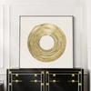 Pintura Decorativa de Lujo Ligero Moderno Arte de Círculo Dorado Abstracto Pintura de Pared Estudio Pintura Colgante Hogar Dormitorio Lienzo Pintura Núcleo