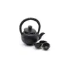 Tetera de Hierro Miniatura para Casa de Muñecas Bandeja de Té Modelo de Simulación DIY Juguete de Comida Decoración Creativa de Escena