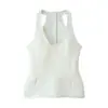 Roupas Femininas Transfronteiriças Verão 2026 Estilo Europeu e Americano Moda de Rua Slim Fit Top Regata com Gola Halter Feminino M6013