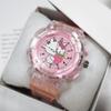 Reloj para Niños Gato de Dibujos Animados Luz Colorida Puntero Luminoso Estudiante de Alfabetización Impermeable Deportivo Cuarzo Venta al por Mayor