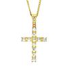 Fuente de nuevos collares con colgante de cruz incrustada de diamantes para hombre estilo hip-hop Venta directa de fabricantes de joyería de tendencia europea y americana