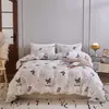 Comércio Exterior Transfronteiriço Conjunto de Três Peças Capa de Colcha de Algodão Lavado Estampada Roupa de Cama Amazon Capa de Colcha Fronha Fornecimento Atacado