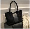 Bolso Grande Texturizado Esmerilado para Mujer 2024 Otoño e Invierno Nuevo Moderno Bolso de Hombro Color de Contraste Retro Francés Bolso de Axila