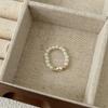 Anel de pérolas de nicho elegante barroco vintage empilhado feminino elástico fashion all-match joint ring
